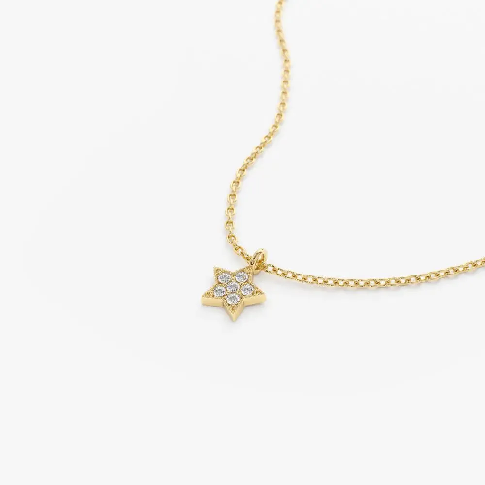 0.06CTW Star Charm Diamond Necklace