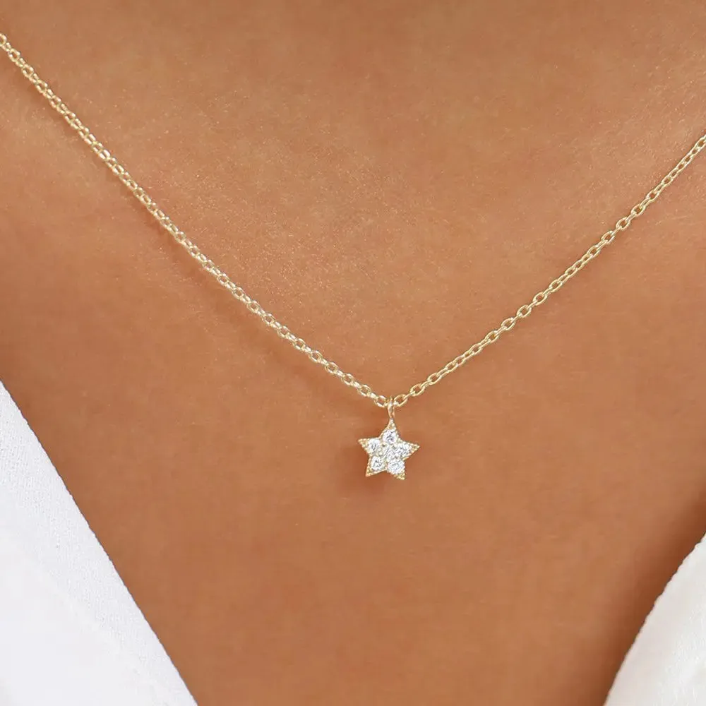 0.06CTW Star Charm Diamond Necklace