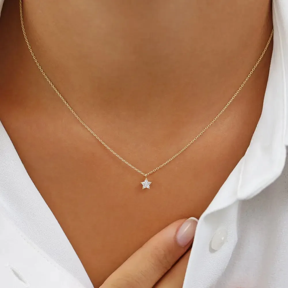 0.06CTW Star Charm Diamond Necklace