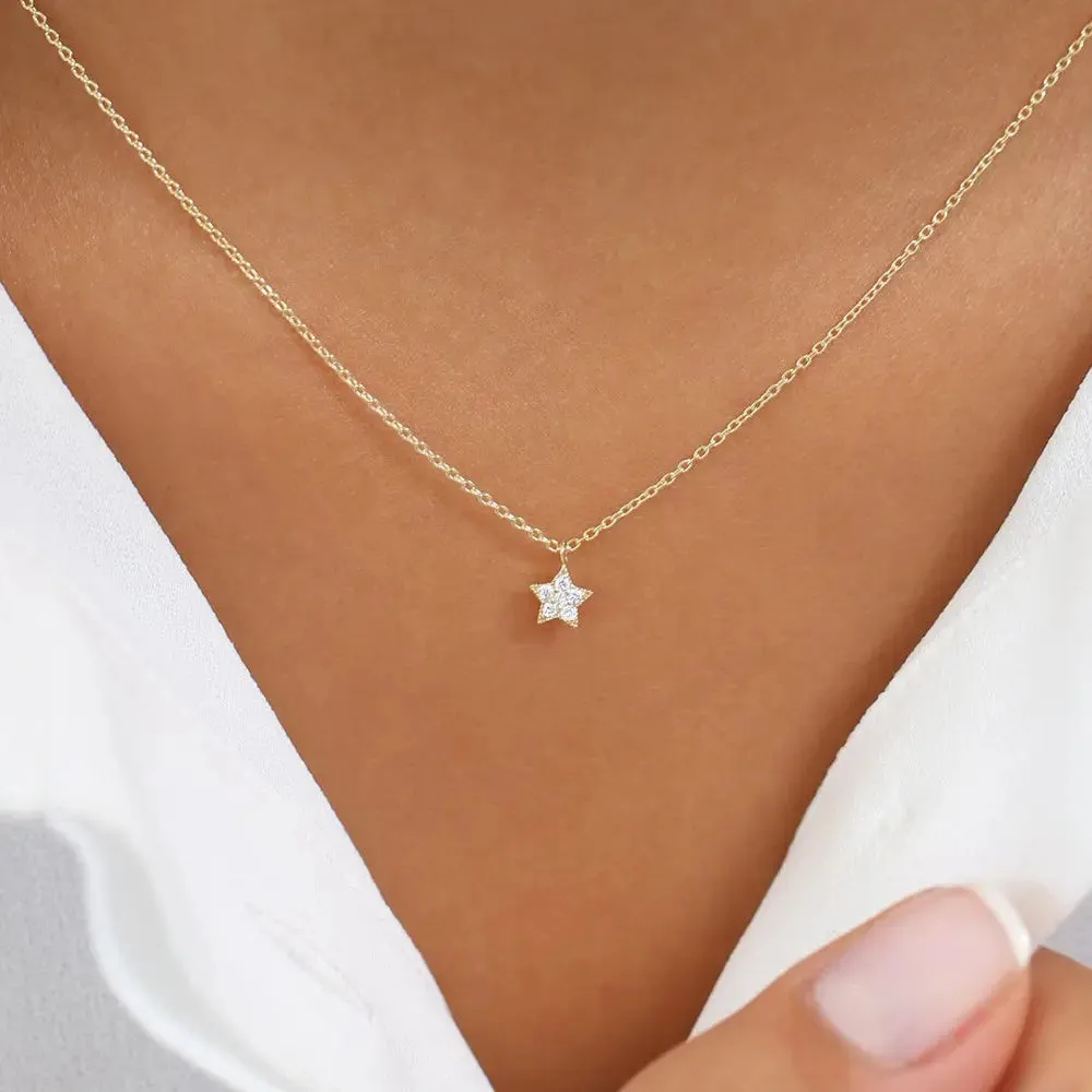 0.06CTW Star Charm Diamond Necklace