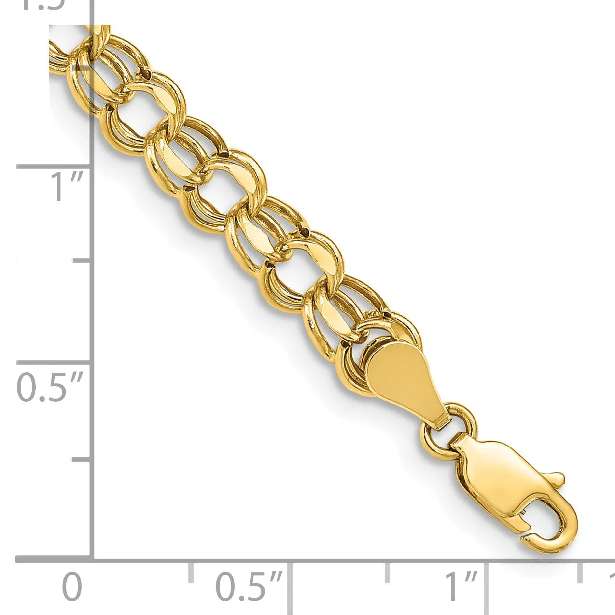 14k Yellow Gold Charm Bracelet, 5.5-mm, 8-inch, Semi-Solid Link Design