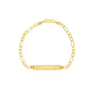 14k Yellow Gold Child's ID Bracelet