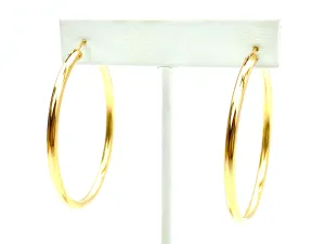 14KGF Hoop Earrings , Sku#120 C-Z 4 GF