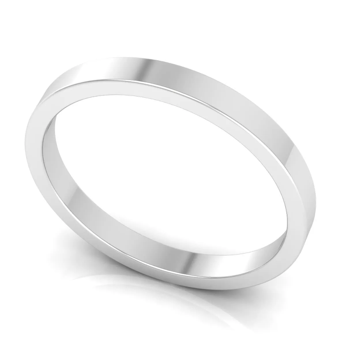 2.5 mm Plain Wedding Band in 14KT, 18KT & Platinum