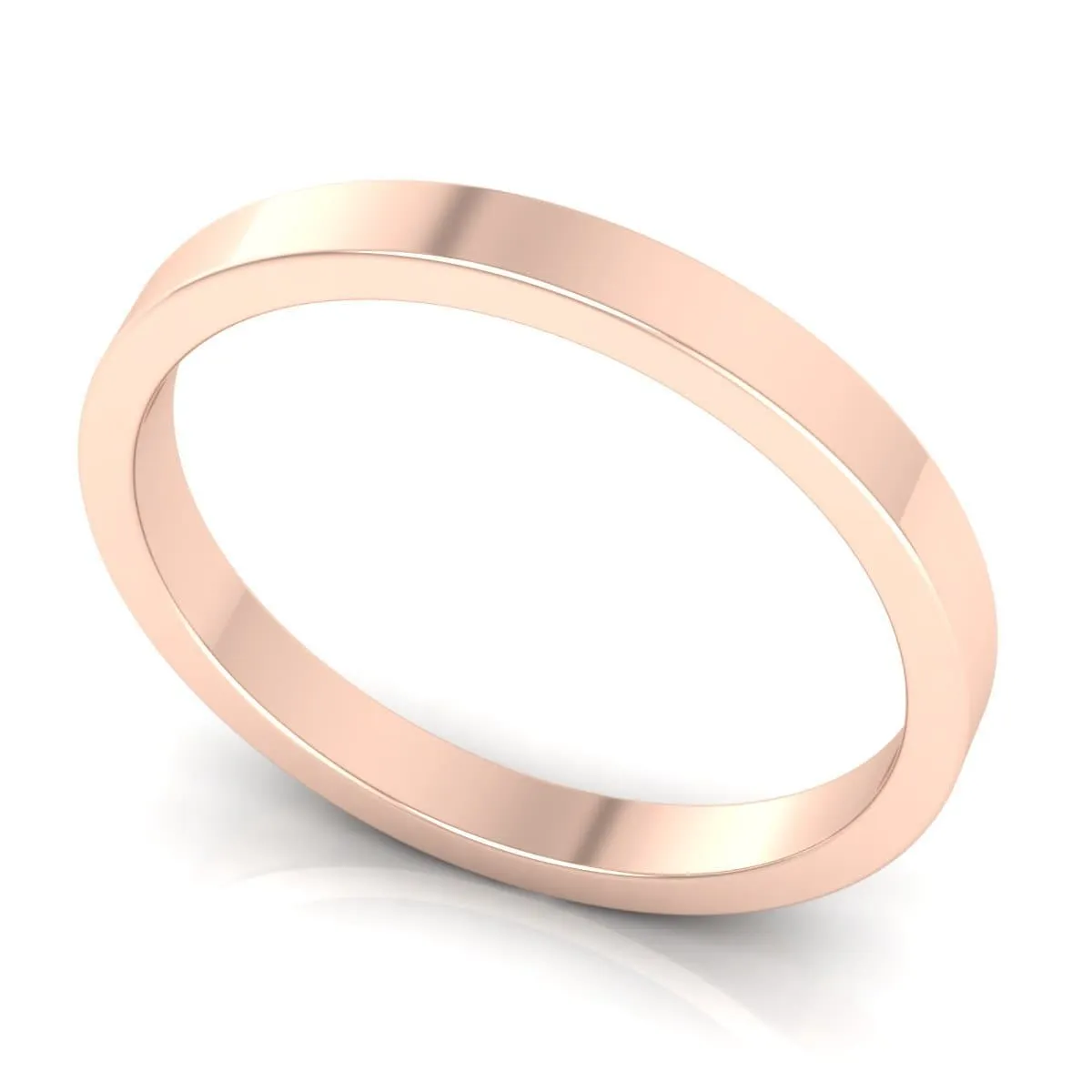 2.5 mm Plain Wedding Band in 14KT, 18KT & Platinum