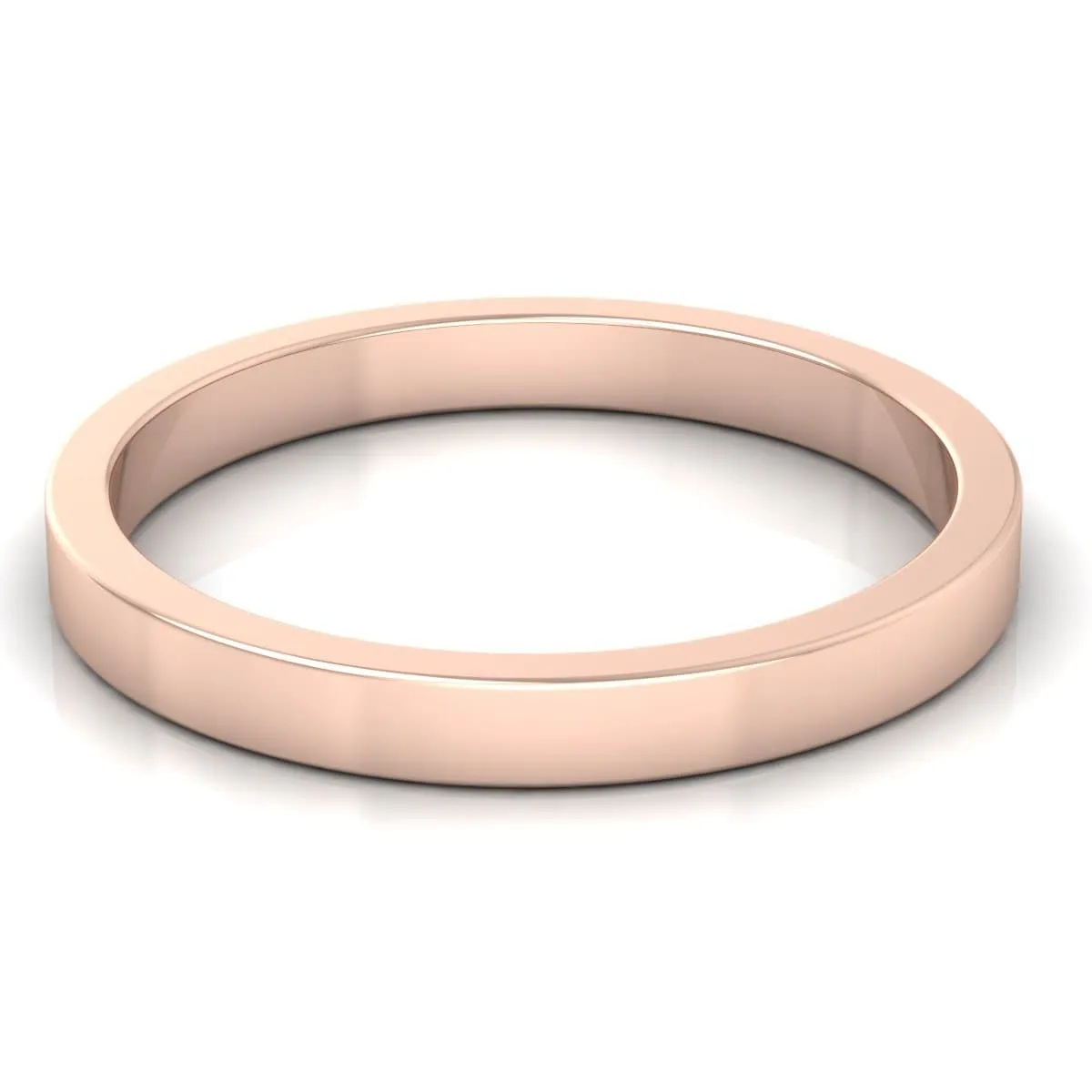 2.5 mm Plain Wedding Band in 14KT, 18KT & Platinum