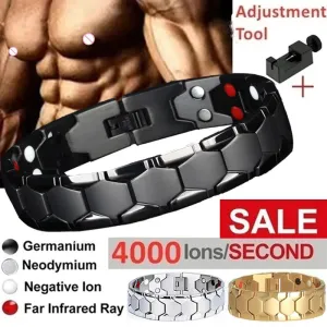 3 in 1 Men Women Detachable Magnetic Health Bracelet Energy Therapy Bracelet Helps Sleep Weight Loss Fat Burning Magnet Jewelry