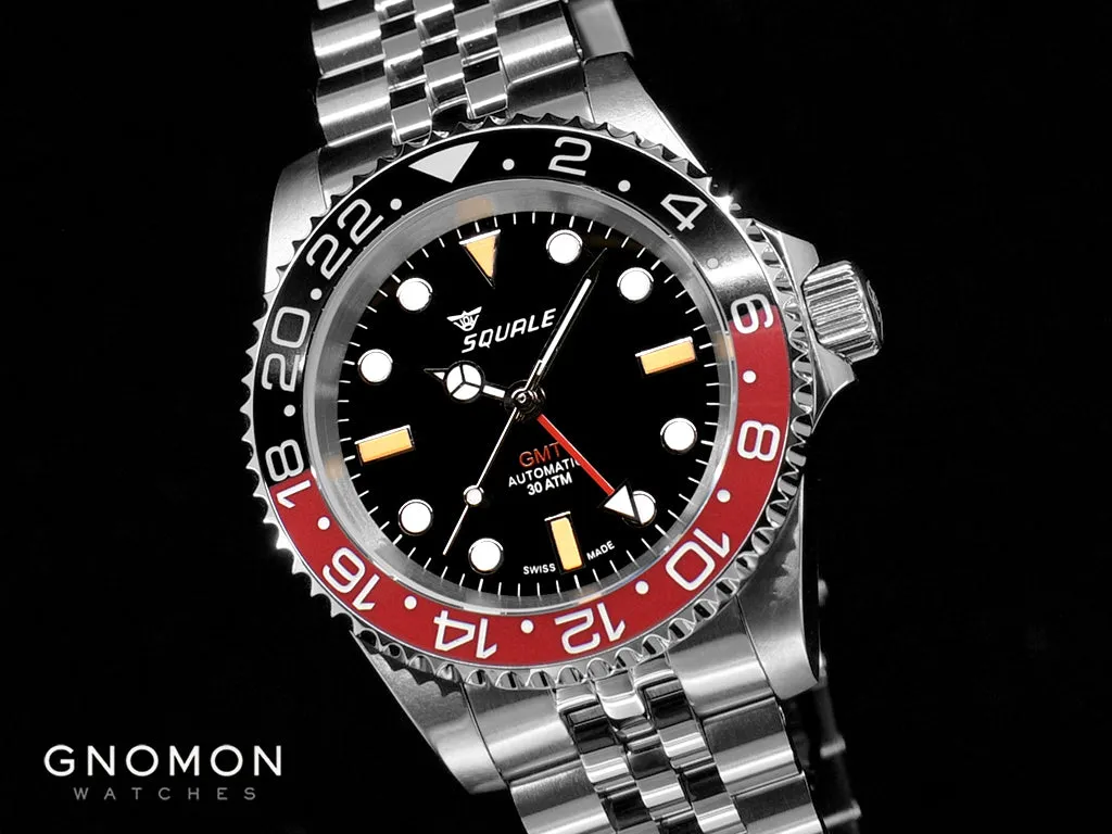 30 ATMOS Black/Red Vintage GMT Ceramica - 40mm - Jubilee