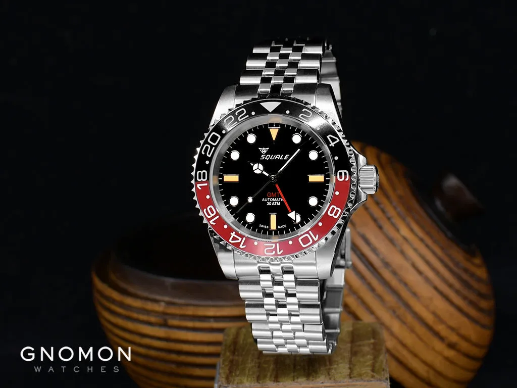 30 ATMOS Black/Red Vintage GMT Ceramica - 40mm - Jubilee