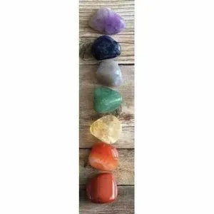 7 Chakra Stones Gift Set - Crystal Tumblestones - Gemstone Essentials Kit