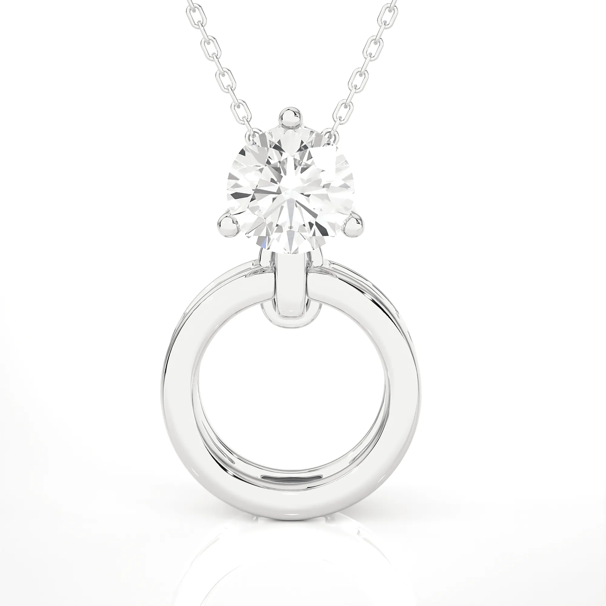 7/8  ctw Round Lab Grown Diamond Fashion Pendant