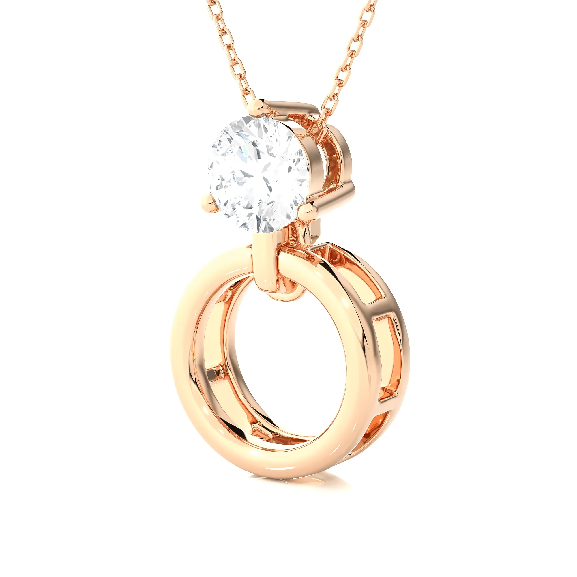 7/8  ctw Round Lab Grown Diamond Fashion Pendant