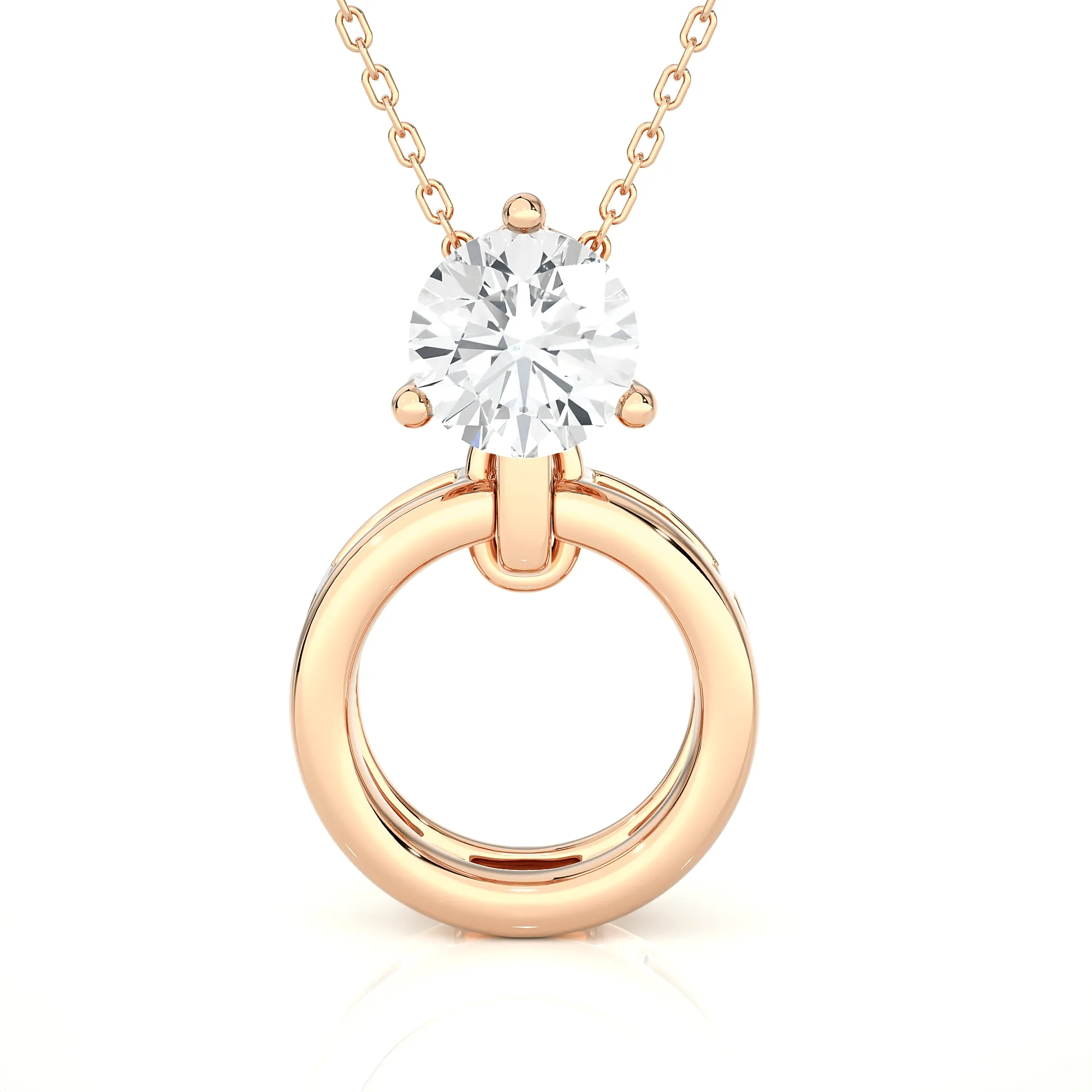 7/8  ctw Round Lab Grown Diamond Fashion Pendant