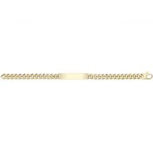 9ct Yellow Gold Hollow ID Bracelet BR684ID