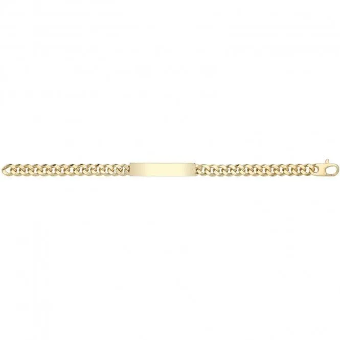 9ct Yellow Gold Hollow ID Bracelet BR684ID