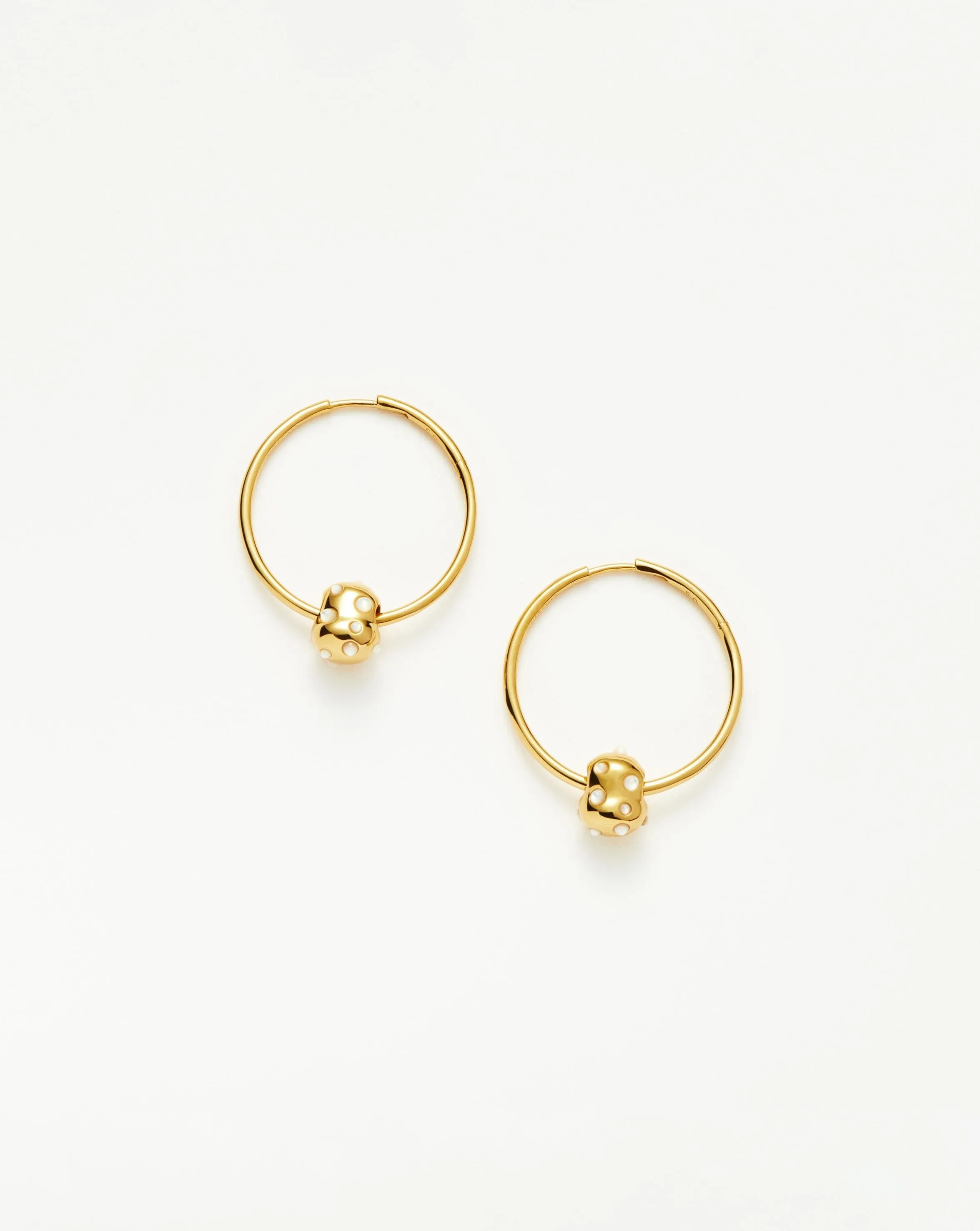 Abacus Nugget Medium Charm Hoop Earrings | 18k Recycled Gold Vermeil on Recycled Sterling Silver