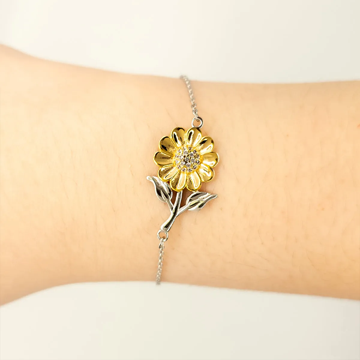 Abuelo Sunflower Bracelet For Gods Love and Power Inspirational Jewelry