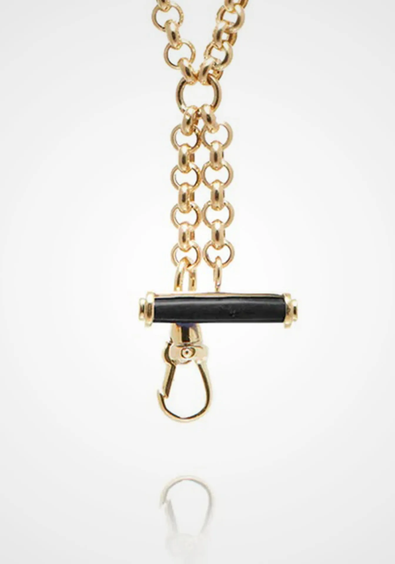 Albert, 14K Yellow Gold   Colored Stone T-Bar Chain