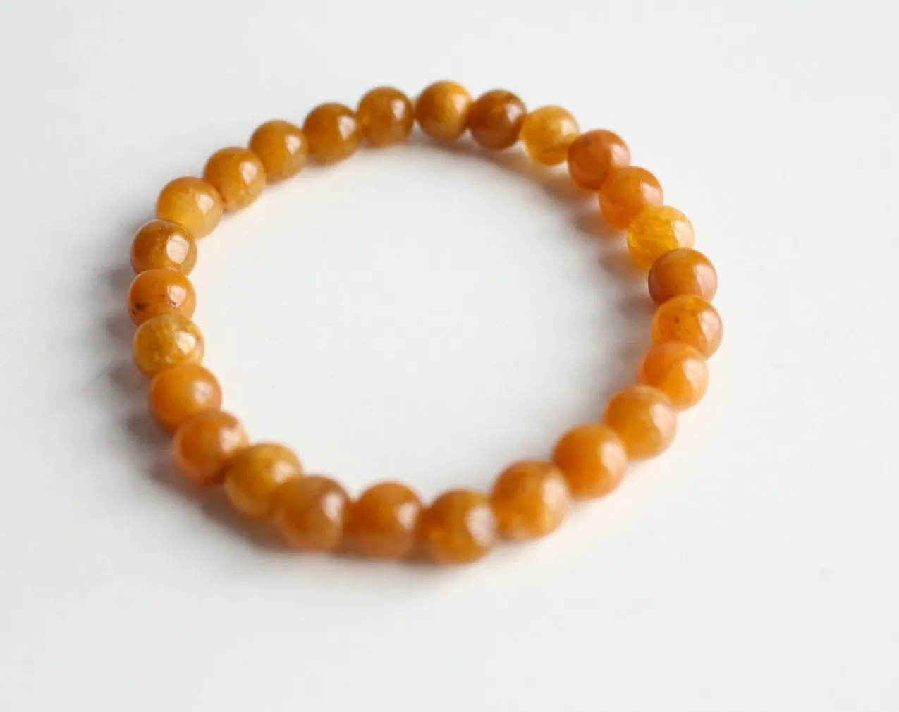 Amber Beads Stretchable Bracelet