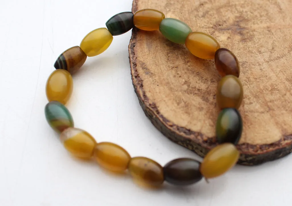 Amber Beads Unisex stretchable Bracelet, Yoga and Meditation Bracelet