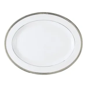 Athena Platinum Oval Platter 15In