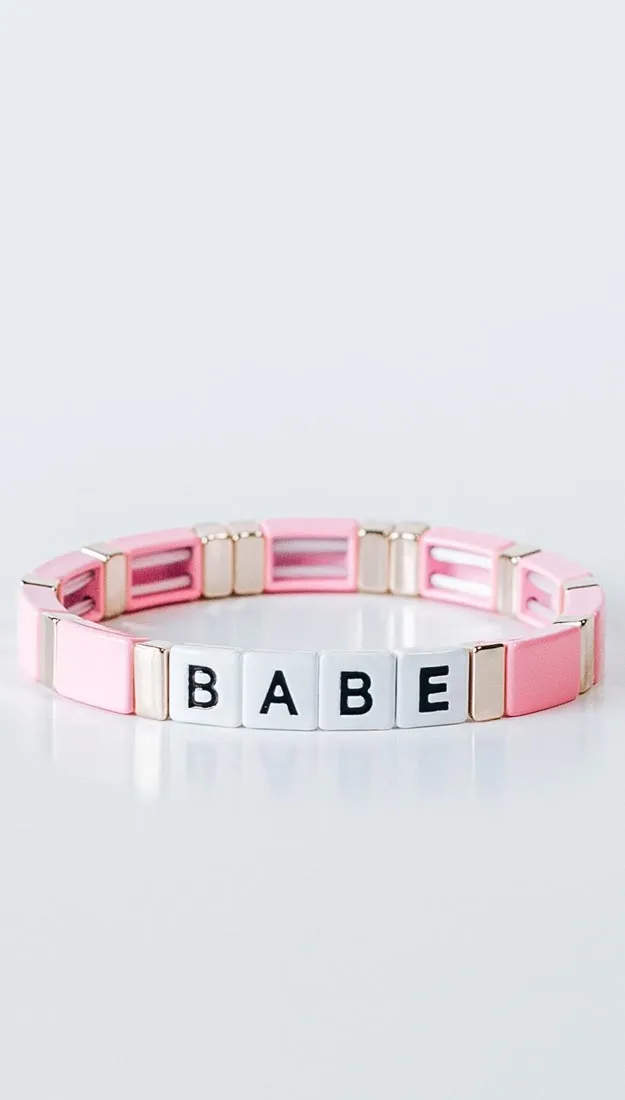 BABE Block Letter Bracelet | Ryan Porter