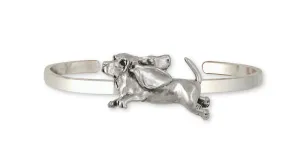 Basset Hound Bracelet Jewelry Sterling Silver Handmade Dog Bracelet BH1-CB