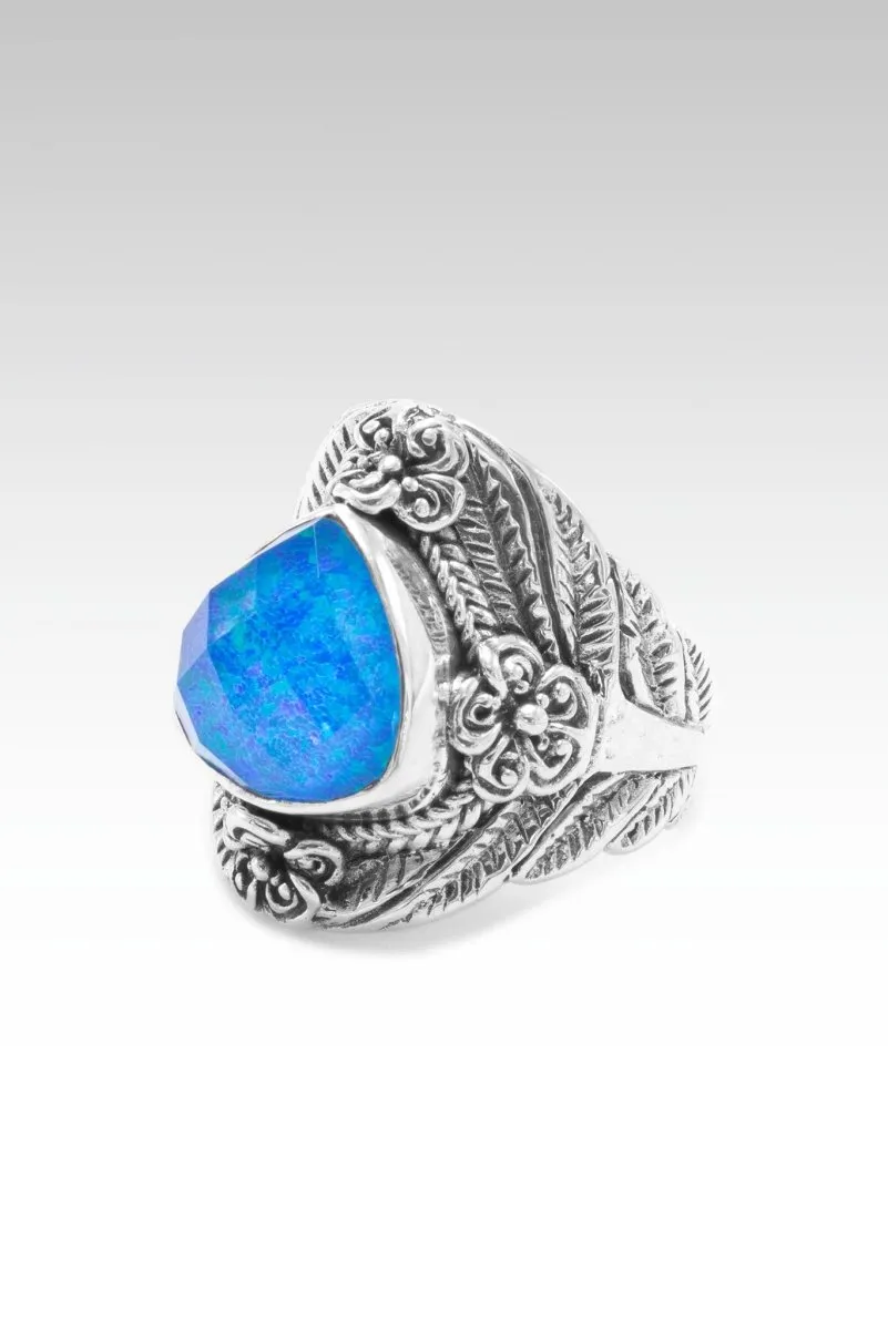 Beauty in Bloom Ring™ in Twilight Simulated Opal & Quartz Doublet