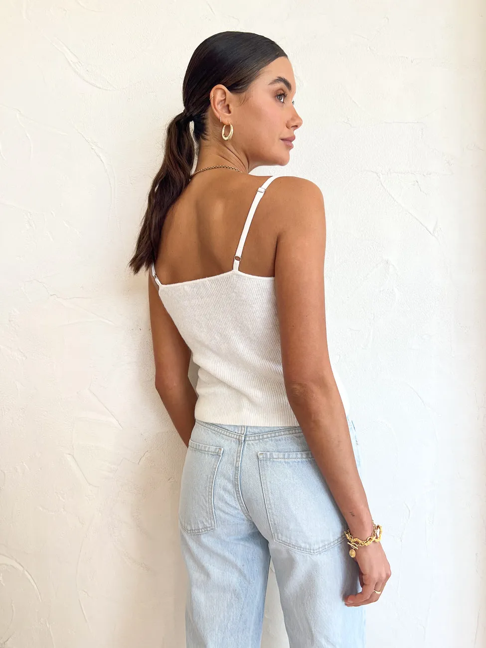 Bec and Bridge Jacinta Knit Tank in Ivory