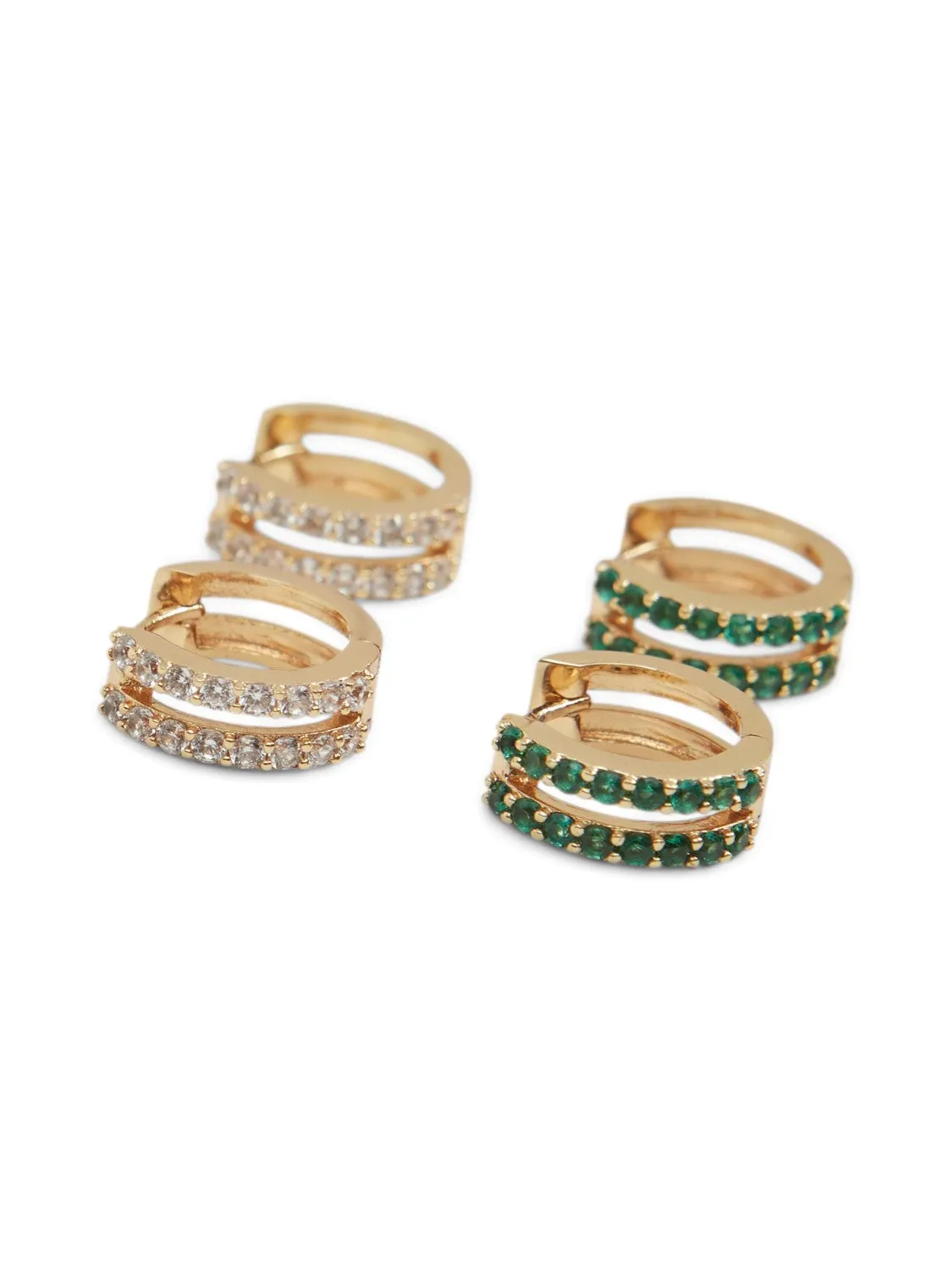 Beyla 2 Pack Earrings (Green)