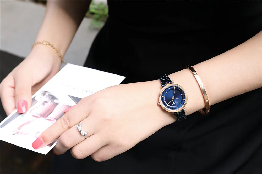 Blue Bracelet. Classy Fashion Wrist Watch