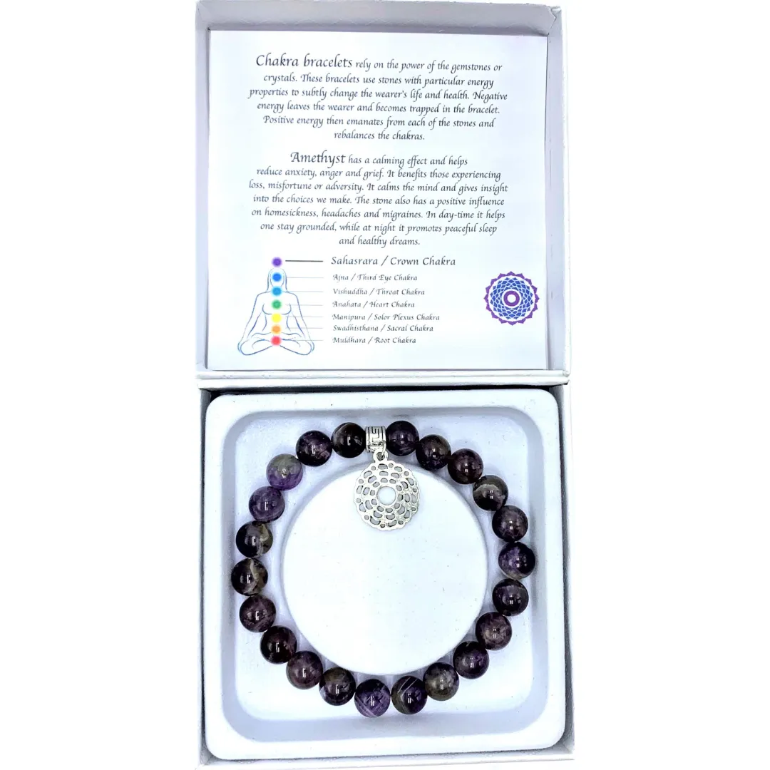 Bracelet Amethyst Crown Chakra