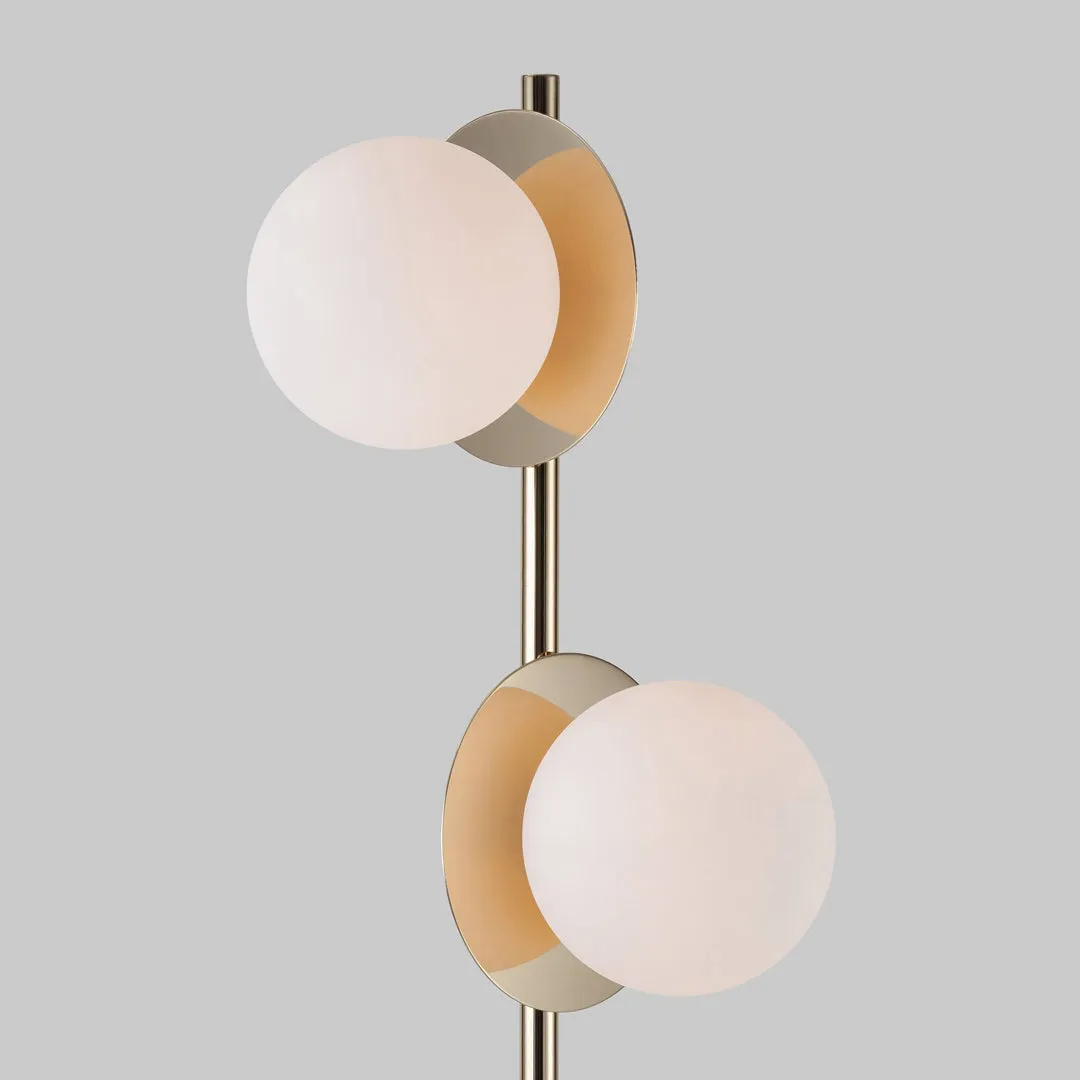 Brass Opal Disk Floor Lamp - Houseof