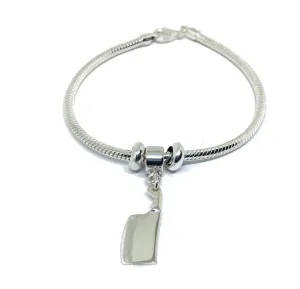 Chef Cleaver Charm Bracelet with Snake Chain