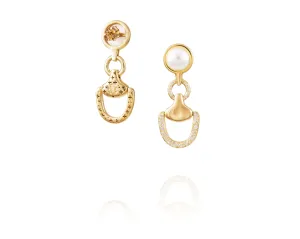 Churchill Downs Earrings | Gold Diamond