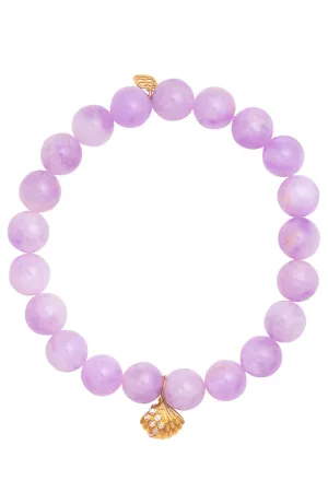 Clam Shell Amethyst Bracelet