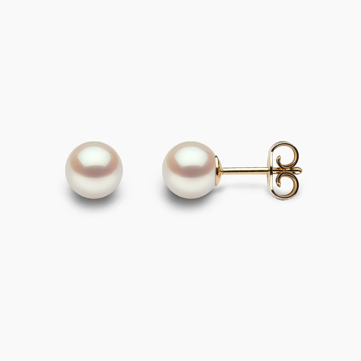 Classic 18K Gold AAA Akoya Pearl Stud Earrings