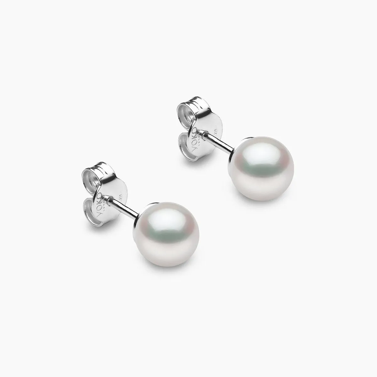 Classic 18K Gold AAA Akoya Pearl Stud Earrings