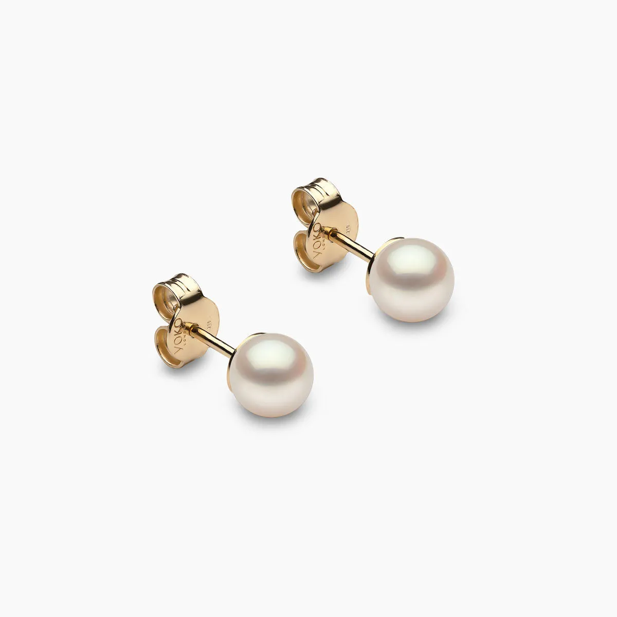 Classic 18K Gold AAA Akoya Pearl Stud Earrings