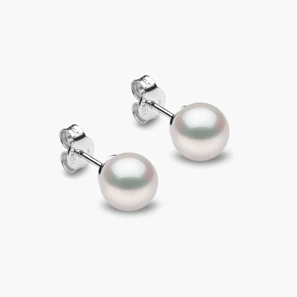 Classic 18K Gold AAA Akoya Pearl Stud Earrings