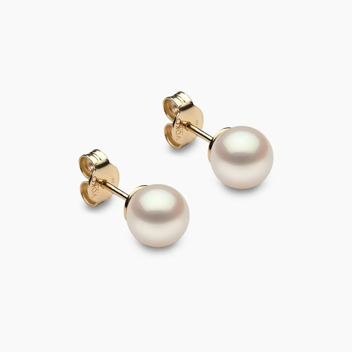 Classic 18K Gold AAA Akoya Pearl Stud Earrings