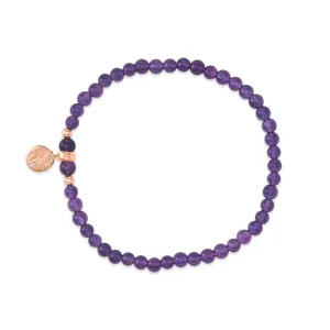 Crown Chakra Deep Amethyst Signature Stretch Bracelet