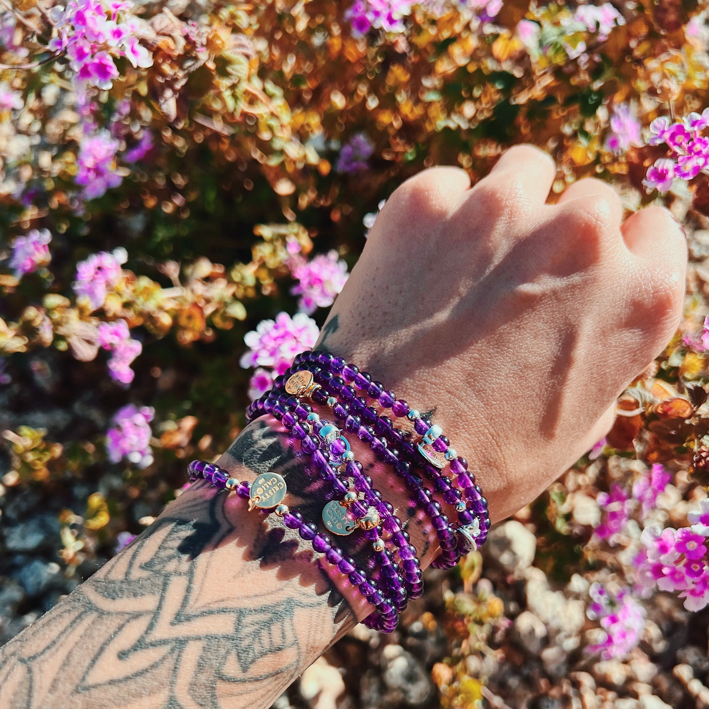 Crown Chakra Deep Amethyst Signature Stretch Bracelet