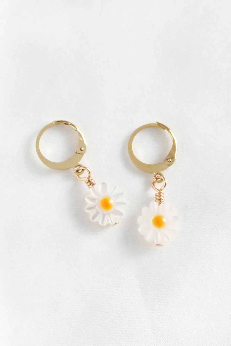 Daisy Hoop Earrings