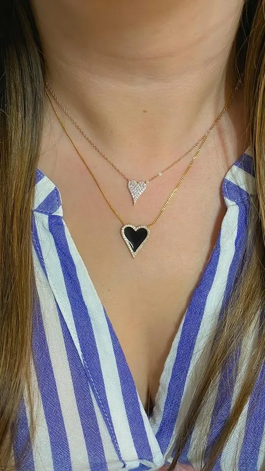 Diamond Pave Heart Necklace