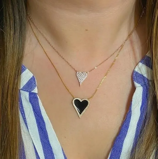 Diamond Pave Heart Necklace