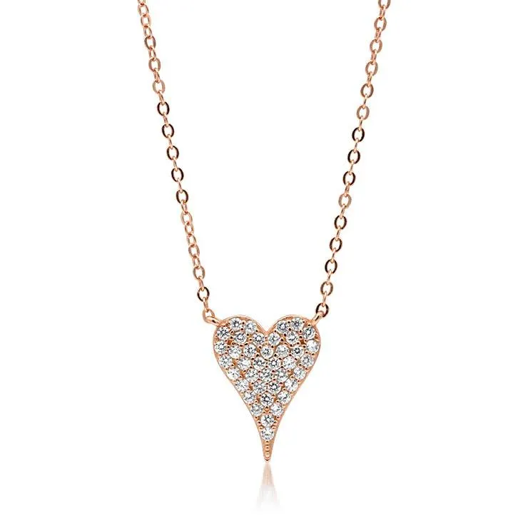 Diamond Pave Heart Necklace