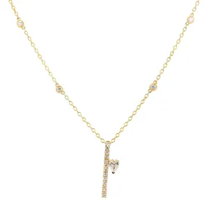 Diamond Pendant on Diamond Station Chain