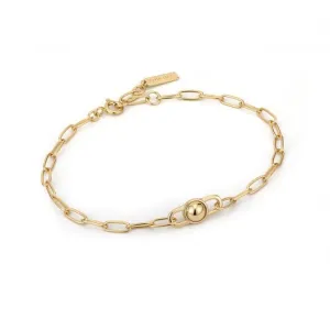 Gold Orb Link Chunky Chain Bracelet B045-02G