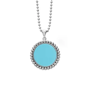 Maya Large Ceramic Circle Pendant Necklace